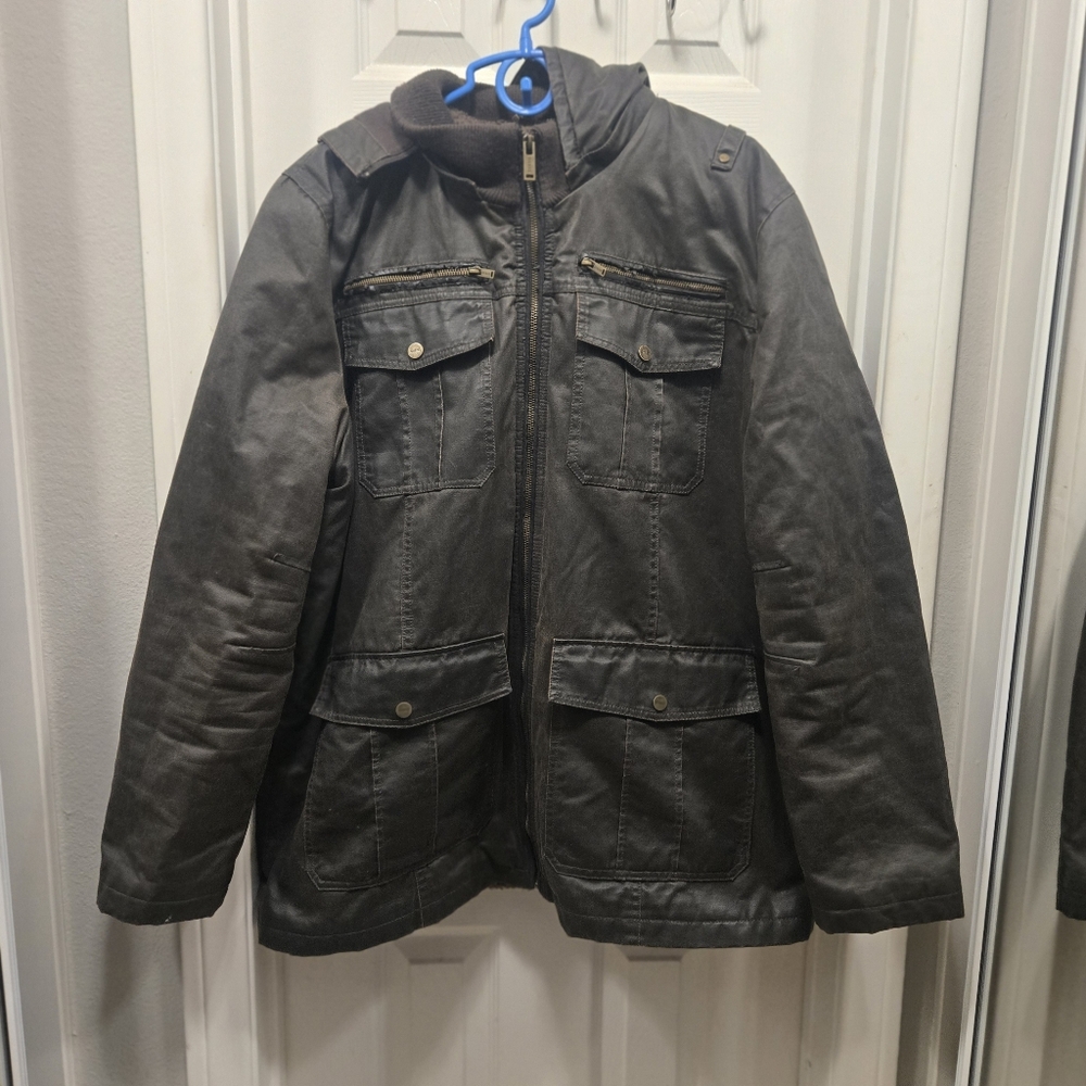 Guess Faux Leather Jacket Size XXL